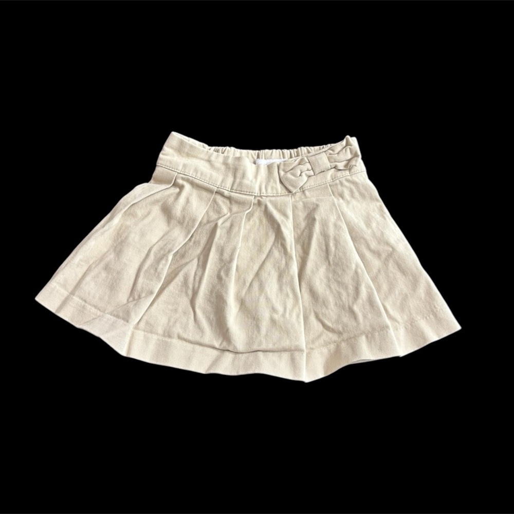 The Children's Place Cream Pleated Skirt with Bow